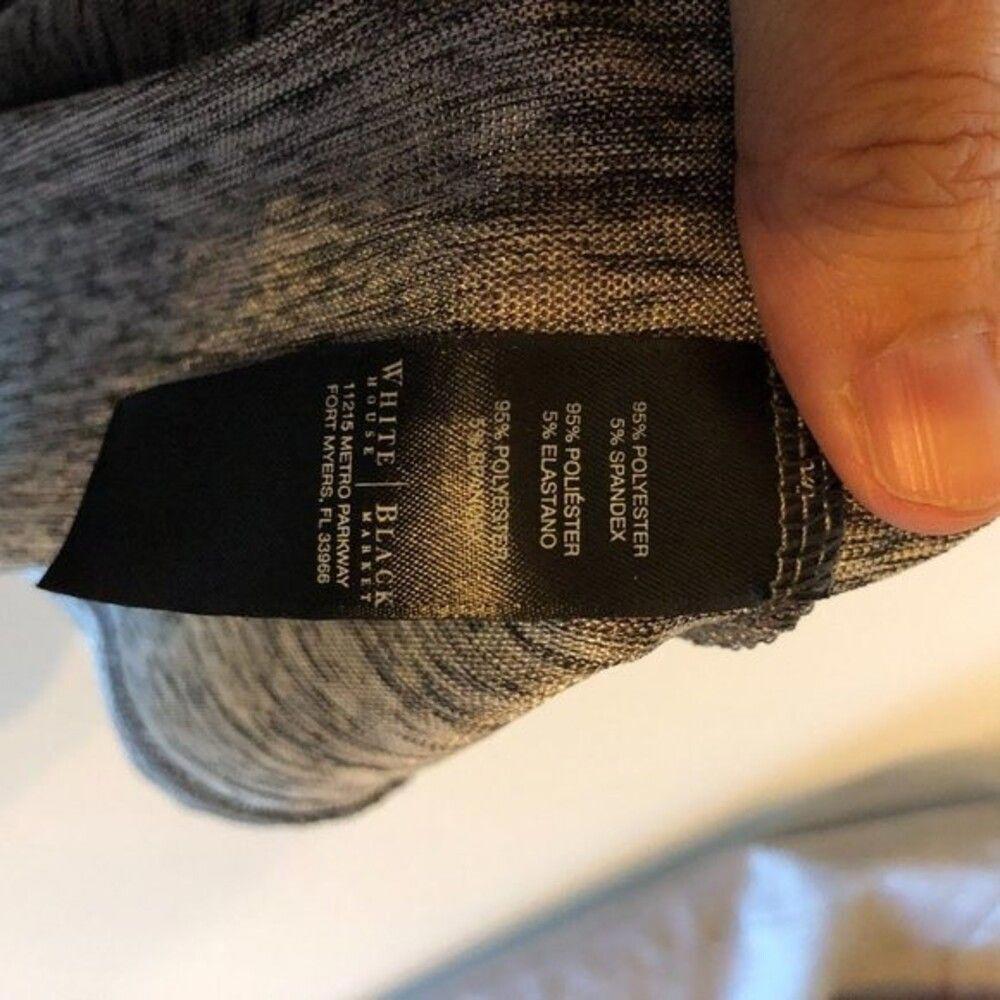 Stylish Gray V-Neck Top by White House Black Market - Size M - Picture 4 of 4